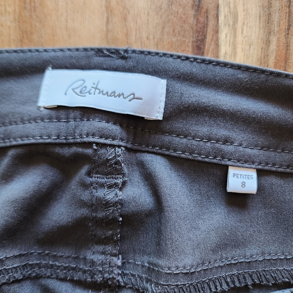 Reitmans petite dark gray stretch pants,straight legs,mid-raise,size 8 - Picture 5 of 9